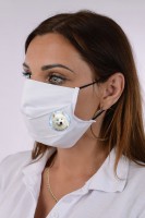 Samoyed Face Mask White or Black